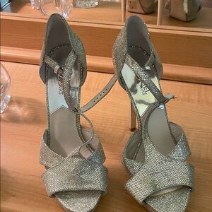 MICHAEL Michael Kors Sparkling Gold Heels